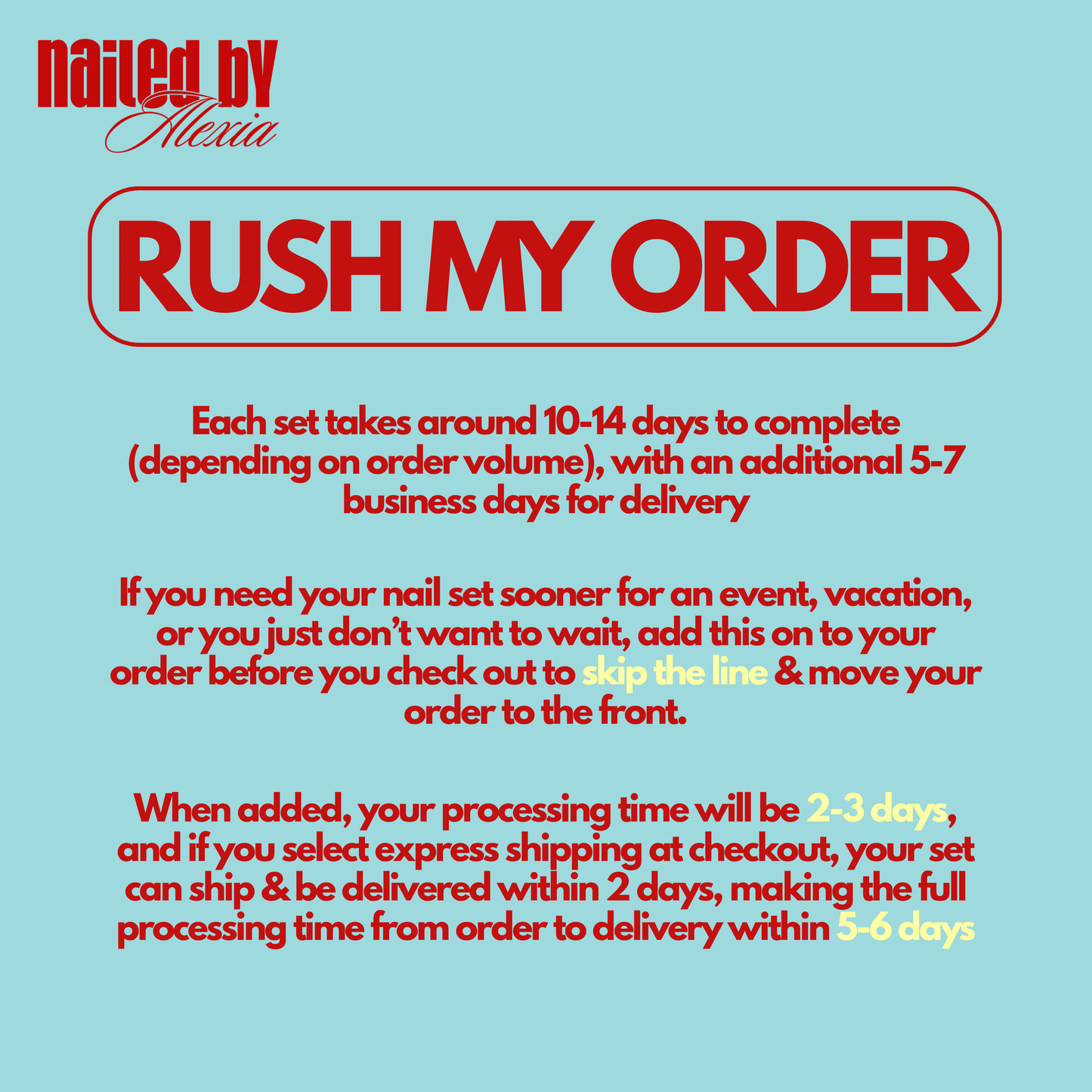 Rush Order Add-On